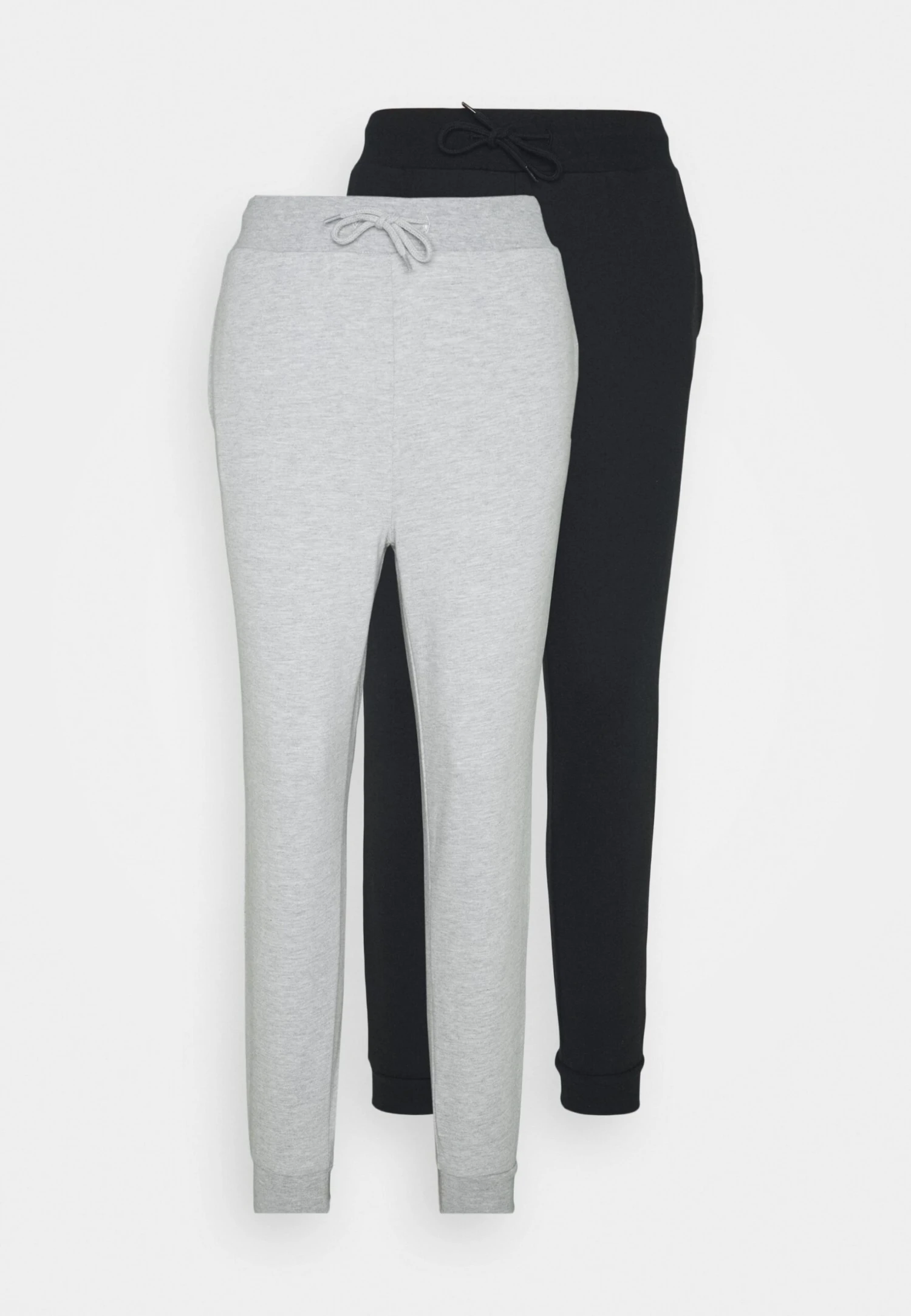 Even&Odd 2Er Pack - Slim Fit Joggers - Pantalones Deportivos - Mottled Light Grey/Black