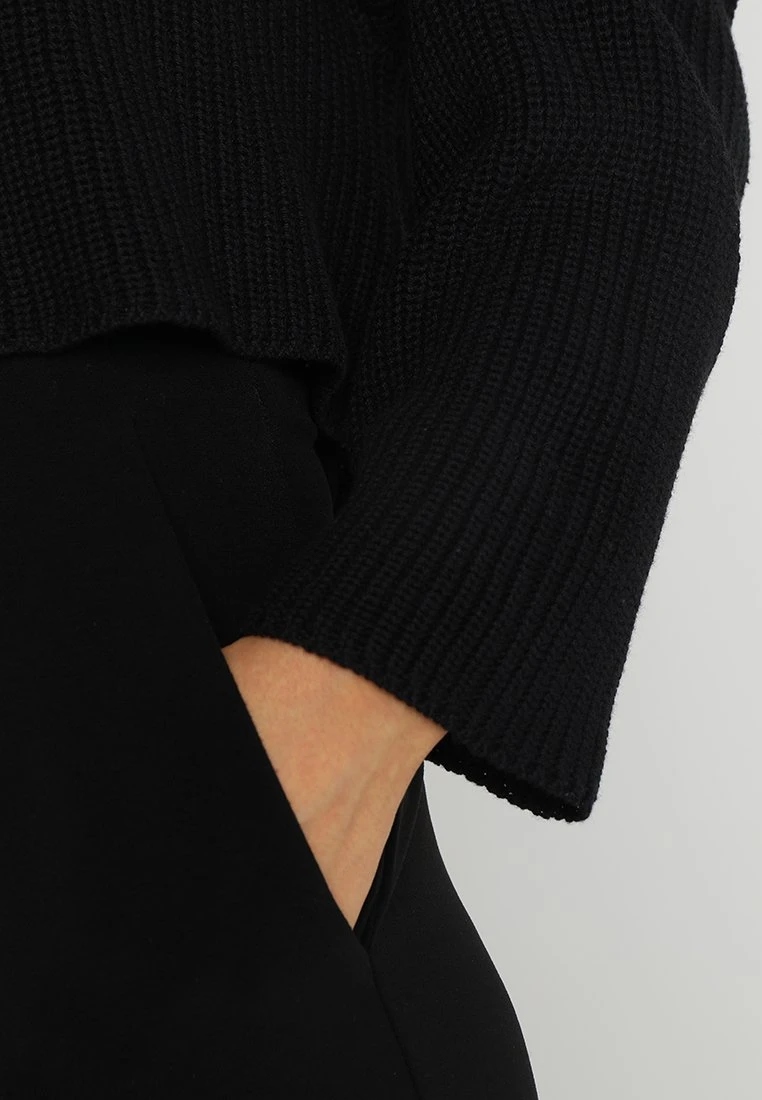 Even&Odd Cropped Jumper - Jersey De Punto - Black - Imagen 6