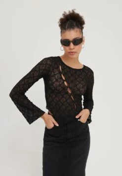 Even&Odd Camiseta De Manga Larga - Black