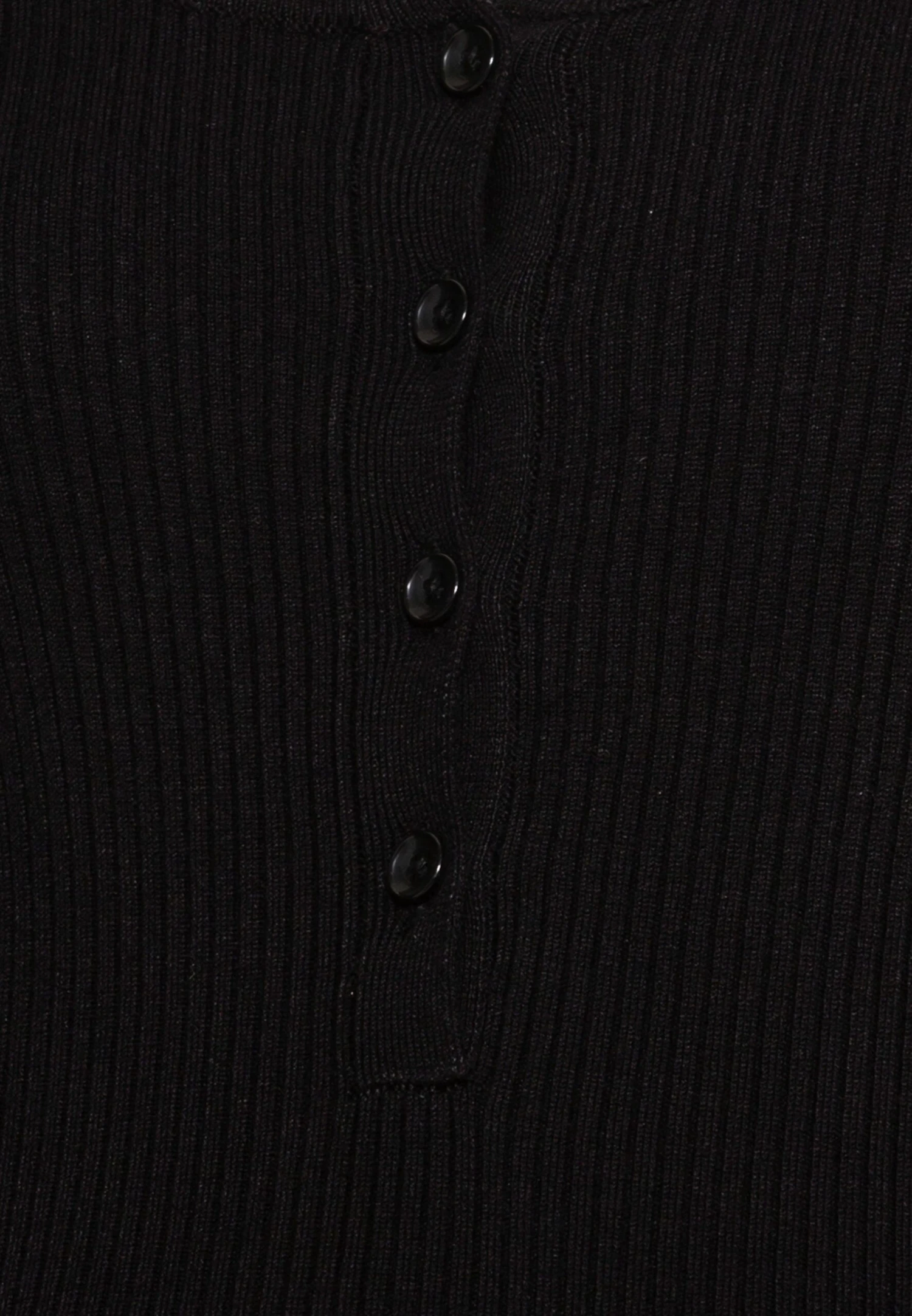 Nursing Button Placket - Jersey De Punto - Black - Imagen 3