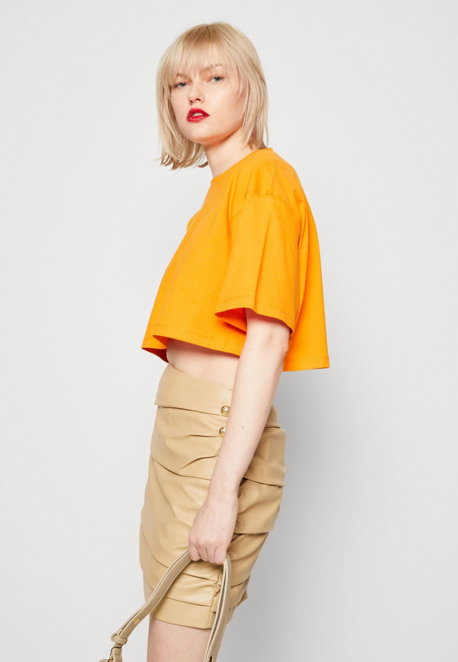 Even&Odd 2Pack - Camiseta Básica - White/Orange - Imagen 5