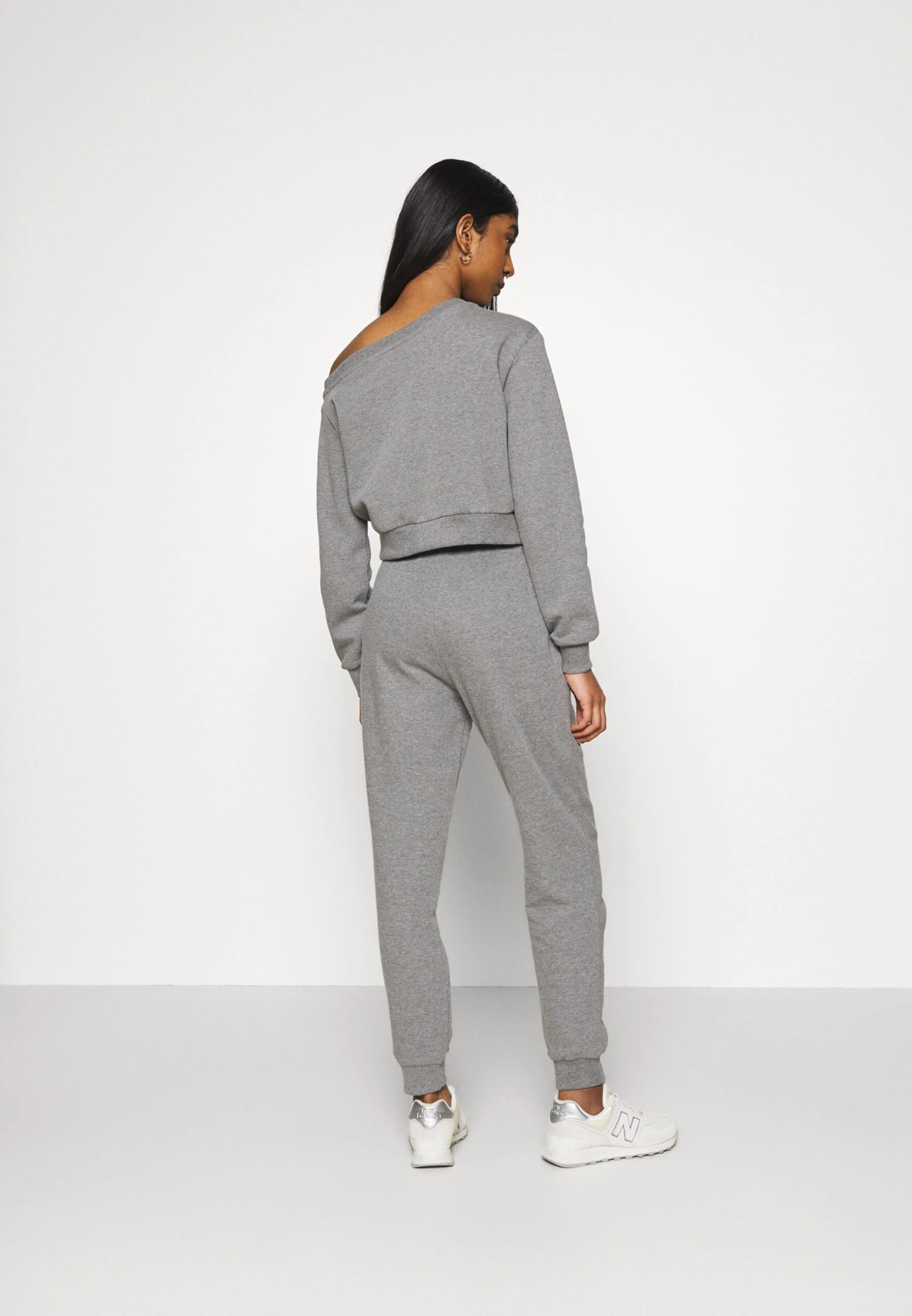 Even&Odd Off Shoulder&Jogger Set - Sudadera - Mottled Grey - Imagen 4