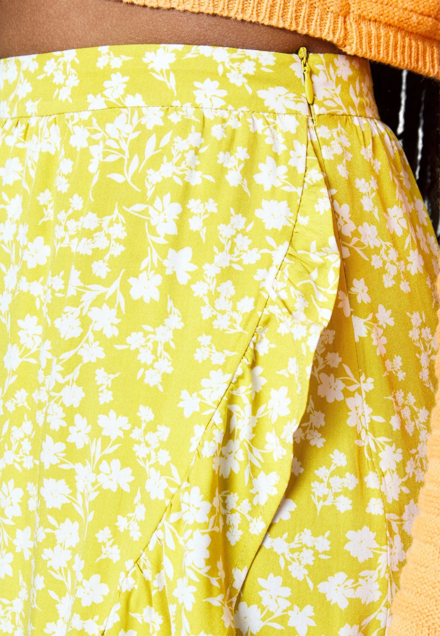 Even&Odd Falda Acampanada - Light Green/White - Imagen 6