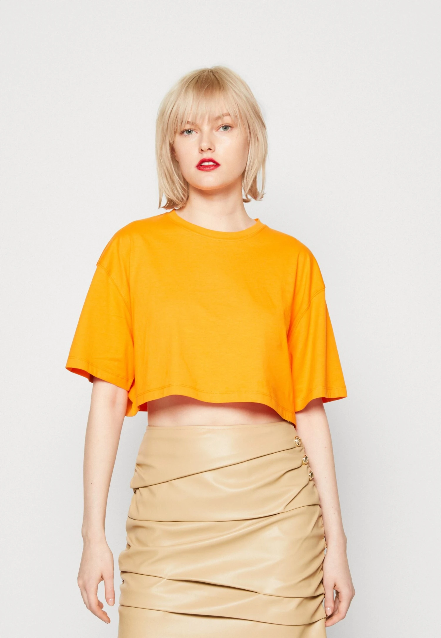 Even&Odd 2Pack - Camiseta Básica - White/Orange - Imagen 2