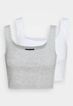 Even&Odd Top - White/Light Grey