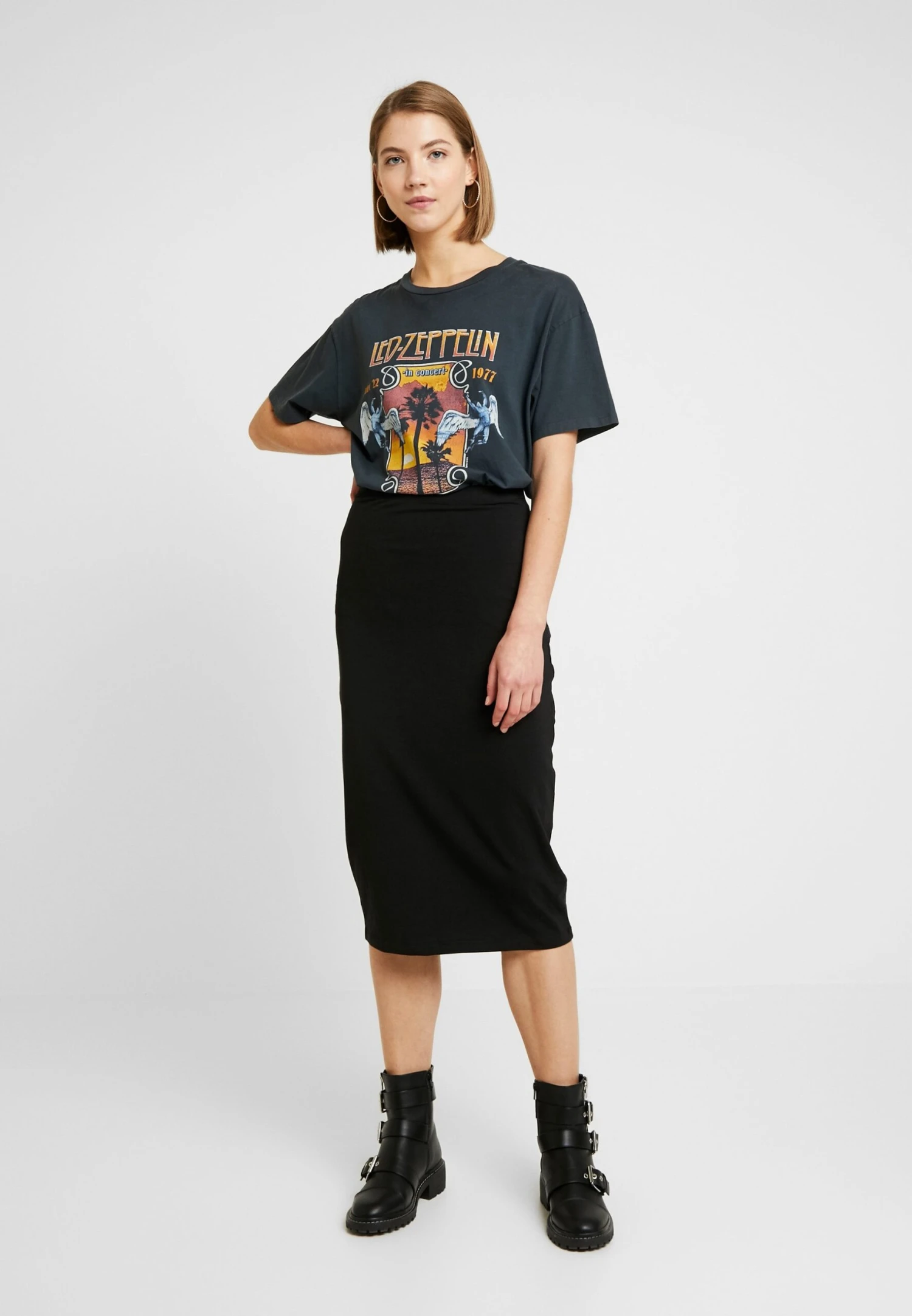 Even&Odd 2 Pack - Falda De Tubo - Black/ Grey - Imagen 2