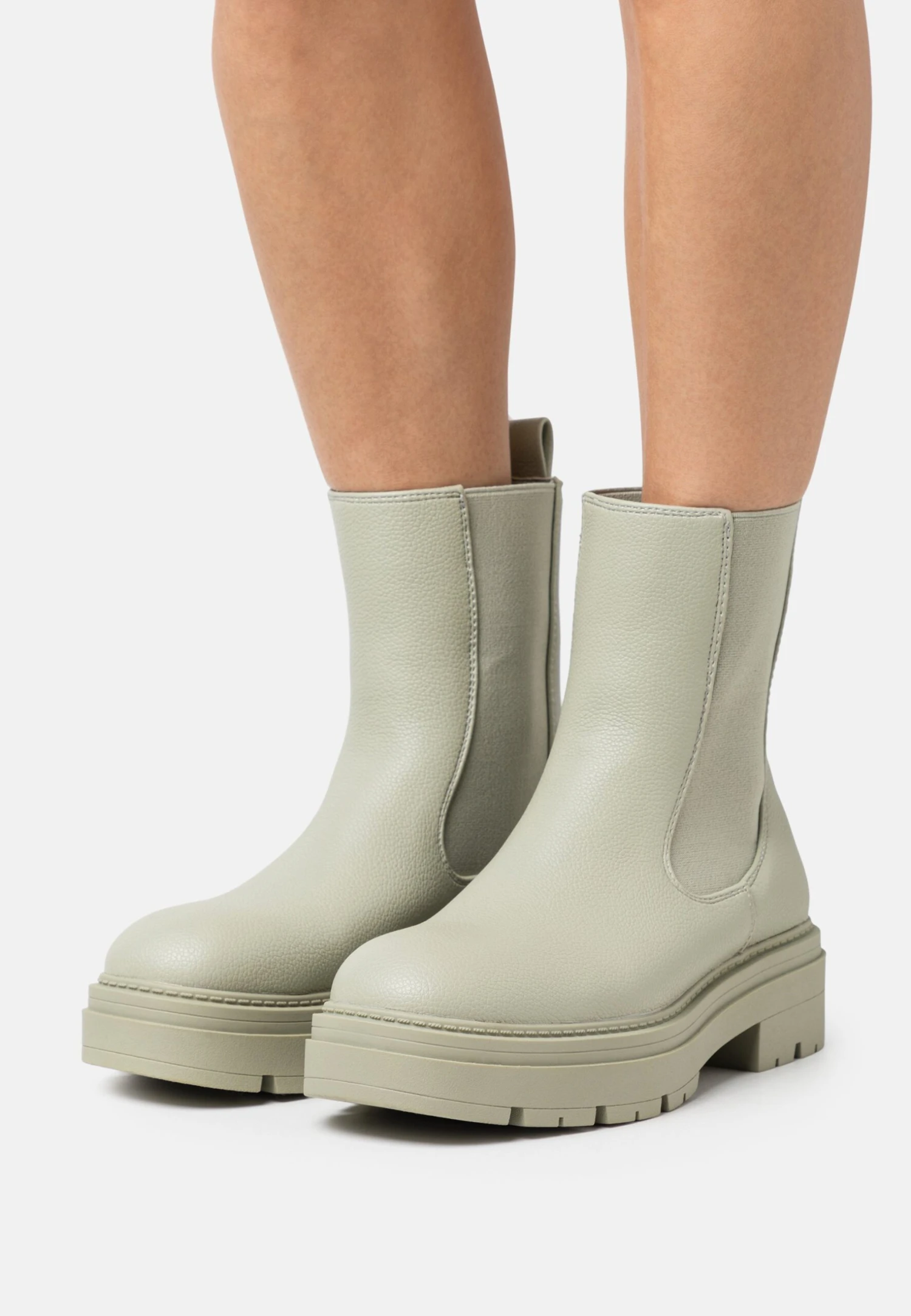 Even&Odd Botines Con Plataforma - Green