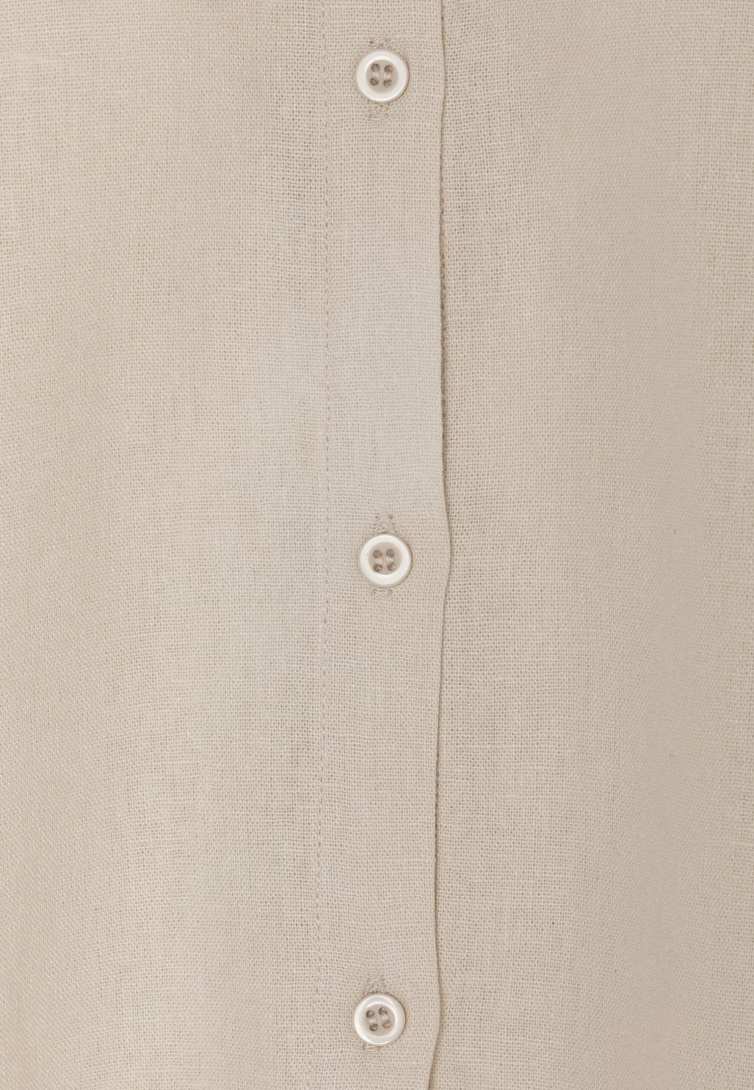 Even&Odd Linen-Mix Button Down Blouse - Camisa - Beige - Imagen 5