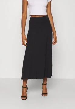 Even&Odd Basic Maxi Skirt - Falda Acampanada - Black