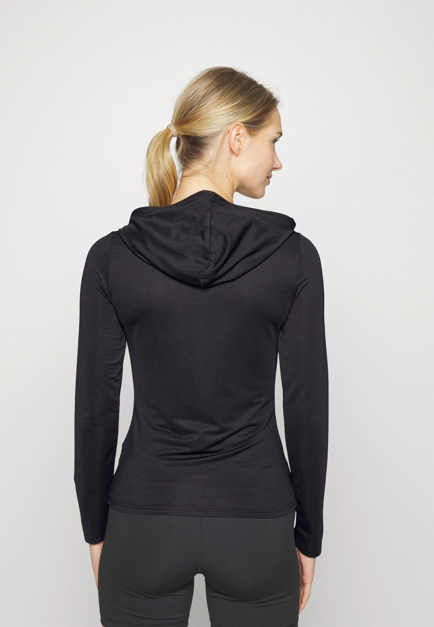 Breathable Zip-Up Hoodie - Sudadera Con Cremallera - Black - Imagen 3