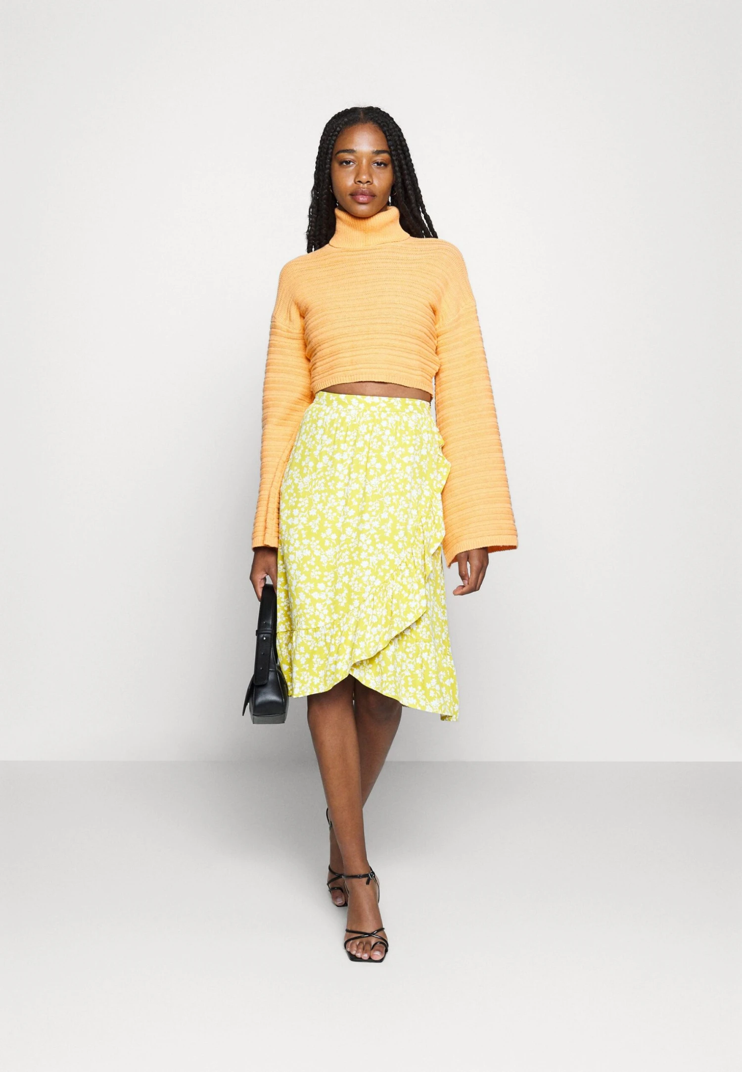 Even&Odd Falda Acampanada - Light Green/White - Imagen 2