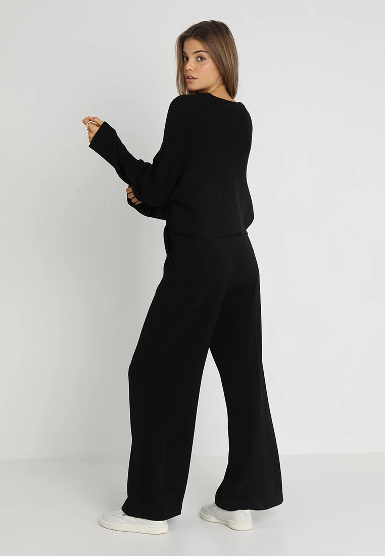 Even&Odd Cropped Jumper - Jersey De Punto - Black - Imagen 3