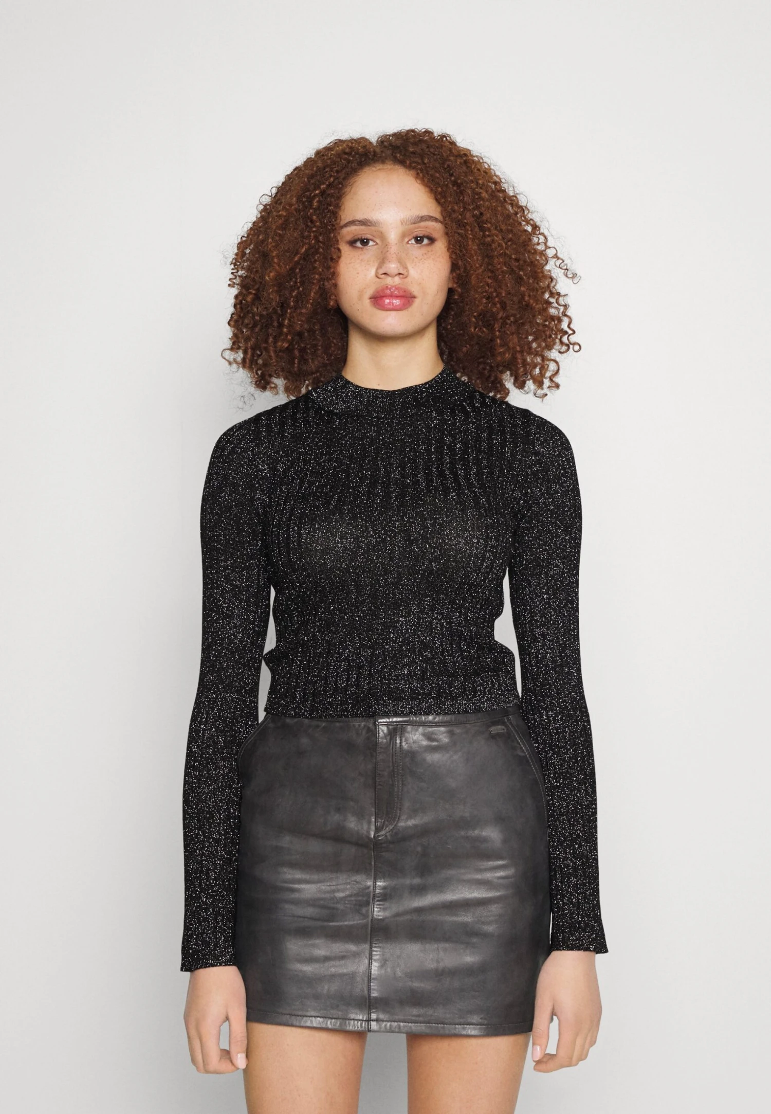 Even&Odd Lurex - Jersey De Punto - Black