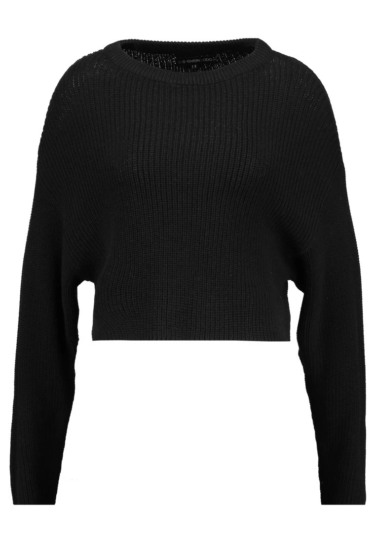 Even&Odd Cropped Jumper - Jersey De Punto - Black - Imagen 5