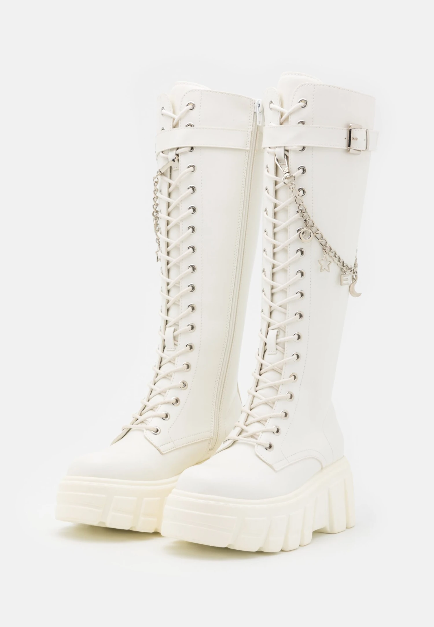 Botas Con Cordones - White - Imagen 3
