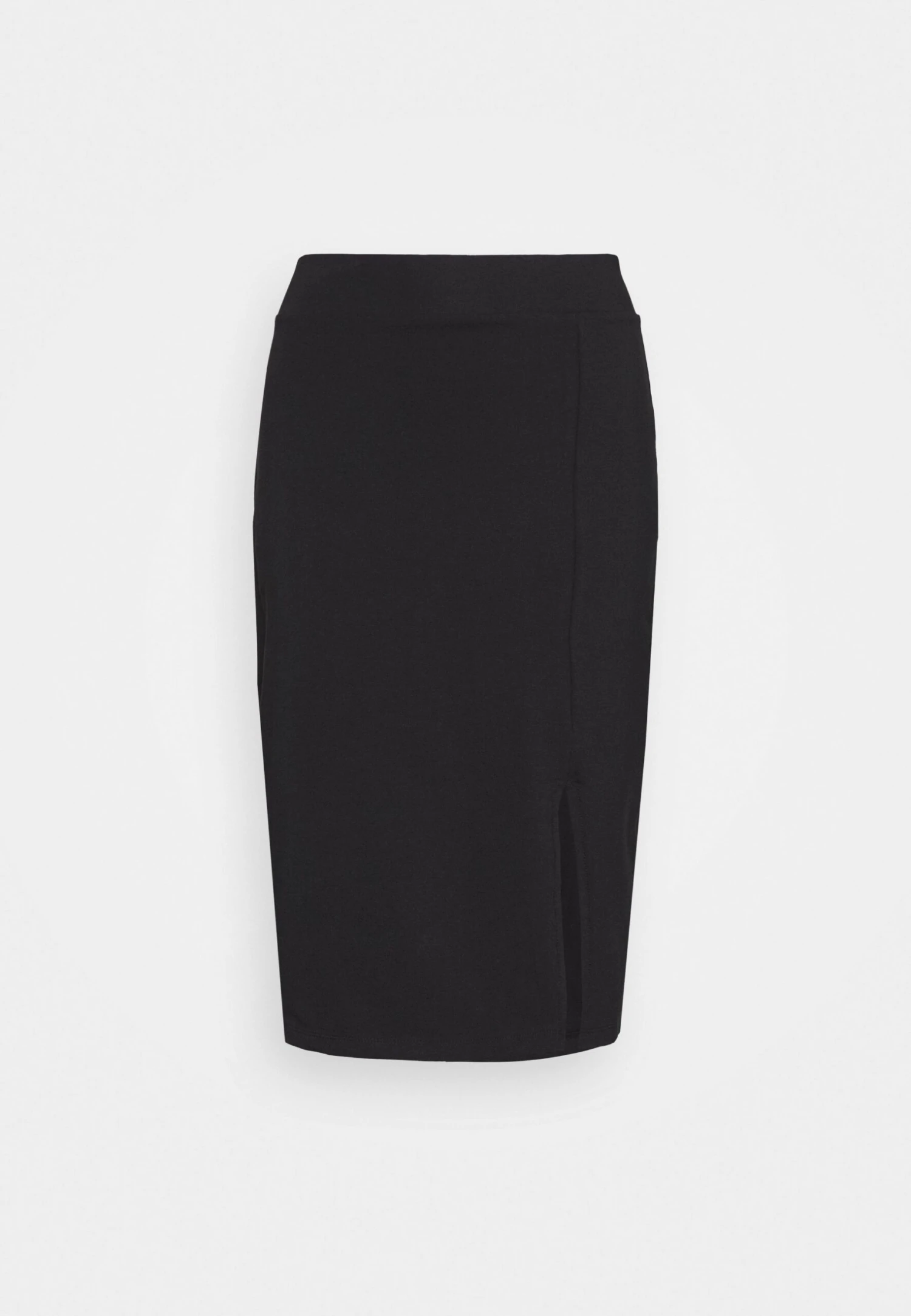 Even&Odd Basic - Midi Skirt With Slit - Falda De Tubo - Black - Imagen 4